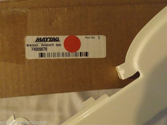 JENN AIR AMANA STOVE 74009078 End Cap, Right (biscuit) NEW IN BOX JENN AIR AMANA STOVE 74009078 End Cap, Right (biscuit) NEW IN BOX